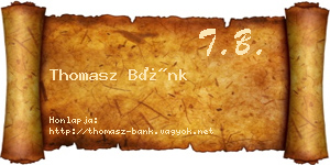 Thomasz Bánk névjegykártya